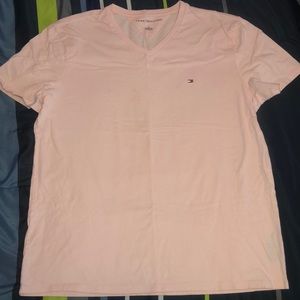 Light Pink Large Tommy Hilfiger V-Neck shirt